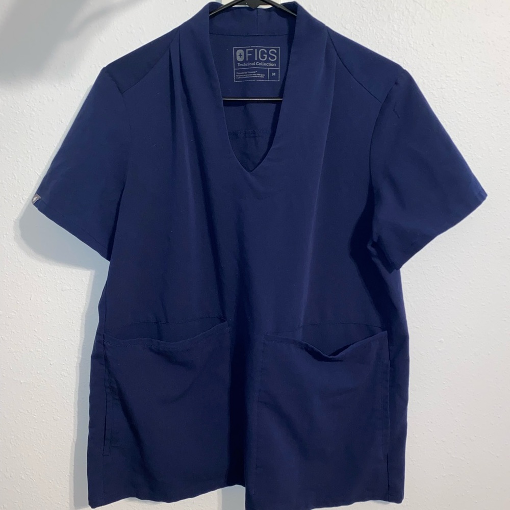 FIGS Navy Blue Scrub Top M